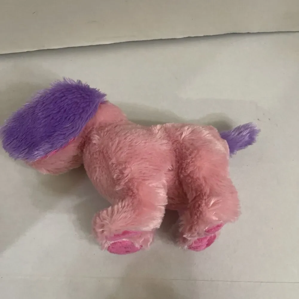 Ganz Webkins Pink Lil Peanut Pup HM755 Plush Stuffed Animal Pink Purple No Code